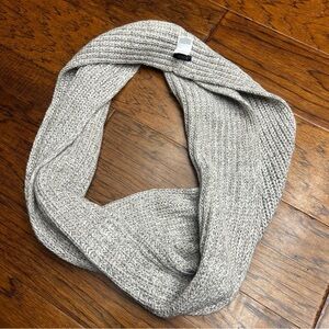 J. Crew Gray Ribbed Knit Infinity Scarf